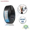 RVVP 4芯*0.3mm平方 銅網+錫箔/屏蔽線/信號線(1M長)
